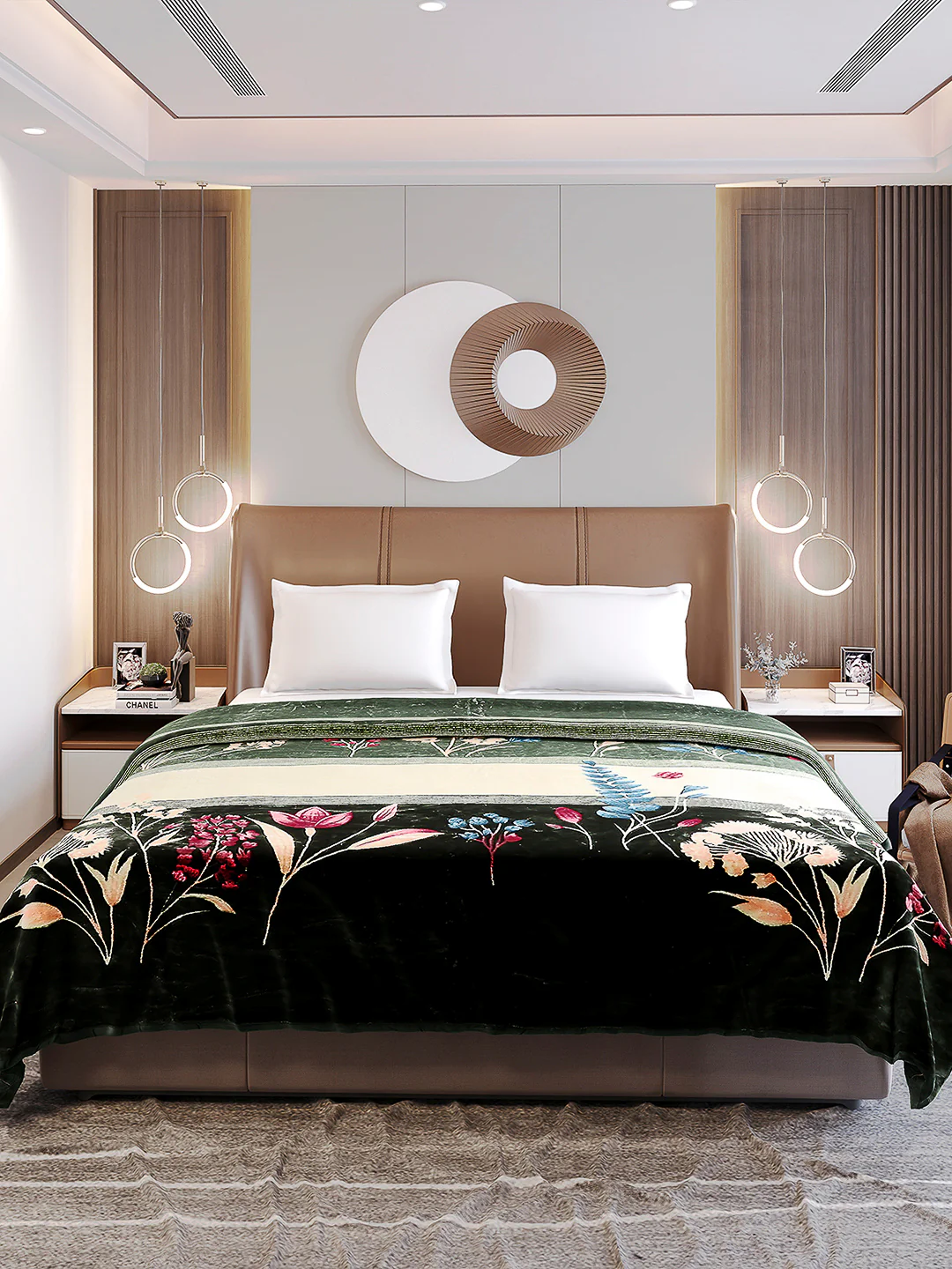 Printed Double Bed Blanket 1 Ply, 550 GSM, 2.9 kg (Roman) - Image 2