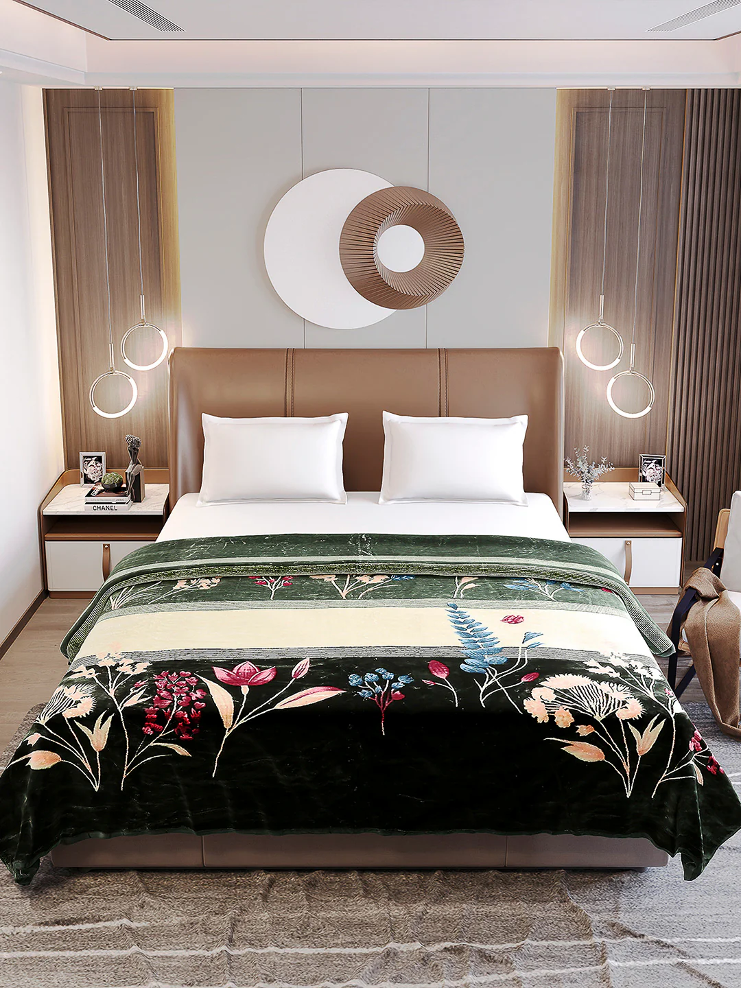 Printed Double Bed Blanket 1 Ply, 550 GSM, 2.9 kg (Roman) - Image 3