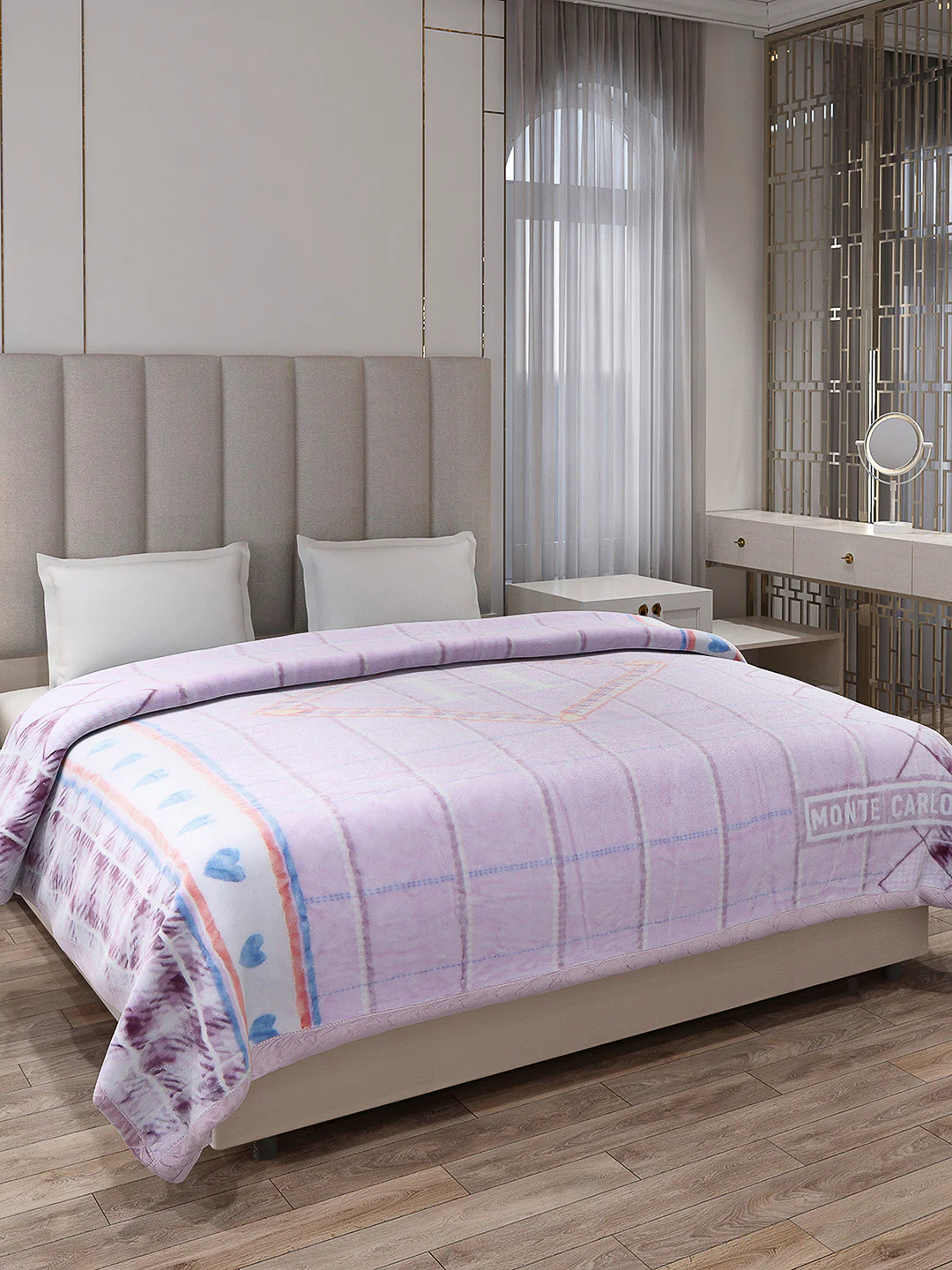 Printed Double Bed Reversible Blanket 2 Ply, 570 GSM, 3 kg (Royalgold Plus) - Image 4