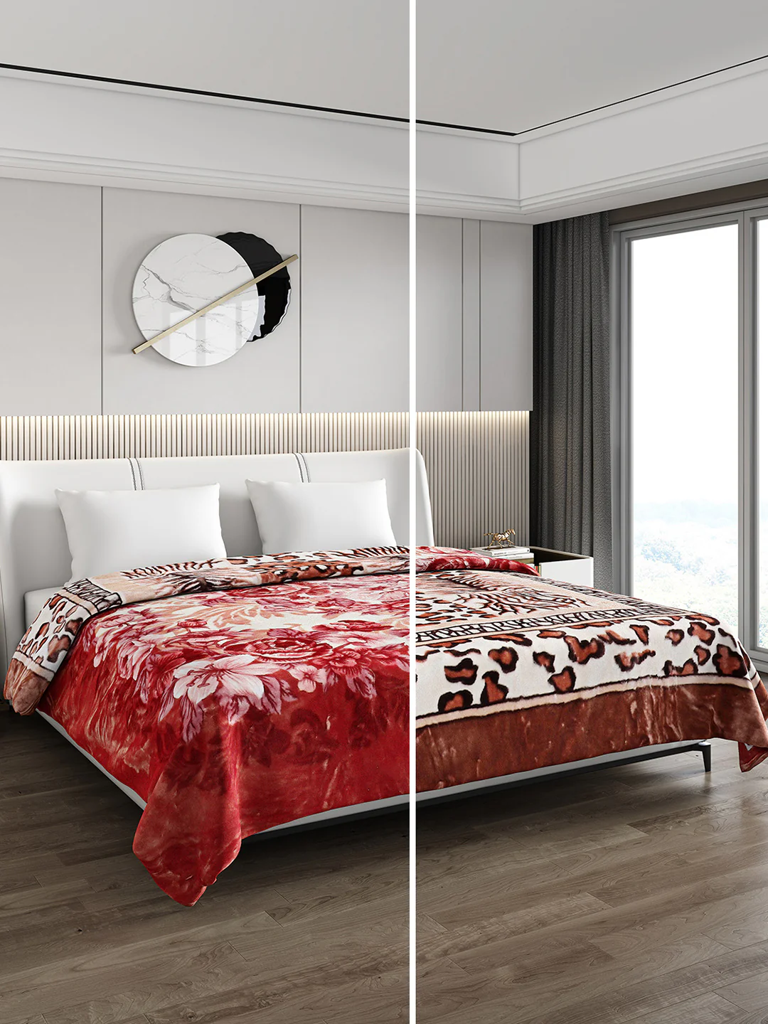 Printed Double Bed Reversible Blanket 2 Ply, 757 GSM, 4 kg (Super Star) - Image 2