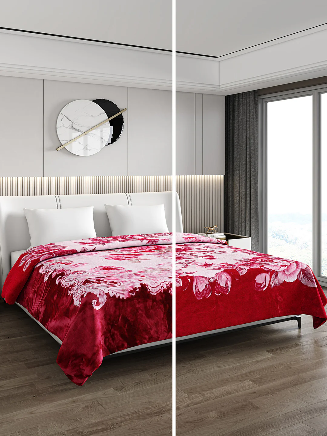 Printed Double Bed Reversible Blanket 2 Ply, 757 GSM, 4 kg (Super Star) - Image 2