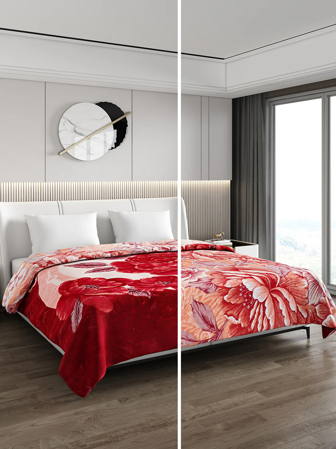 Printed Double Bed Reversible Blanket 2 Ply, 757 GSM, 4 kg (Super Star) - Image 2
