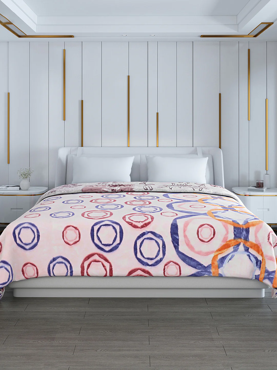 Printed Double Bed Reversible Blanket 2 Ply, 853 GSM, 4.5 kg (Tohfa) - Image 3
