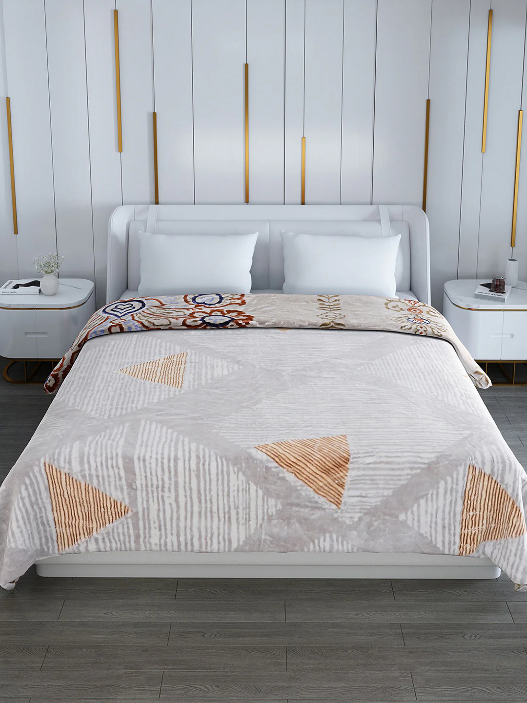 Printed Double Bed Reversible Blanket 2 Ply, 853 GSM, 4.5 kg (Tohfa) - Image 4