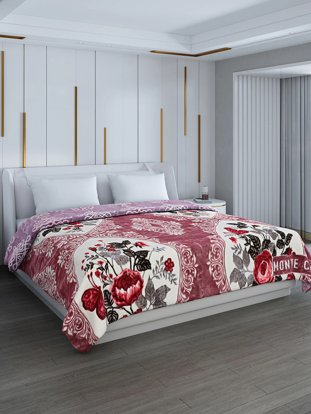 Printed Double Bed Reversible Blanket 2 Ply, 853 GSM, 4.5 kg (Tohfa) - Image 5