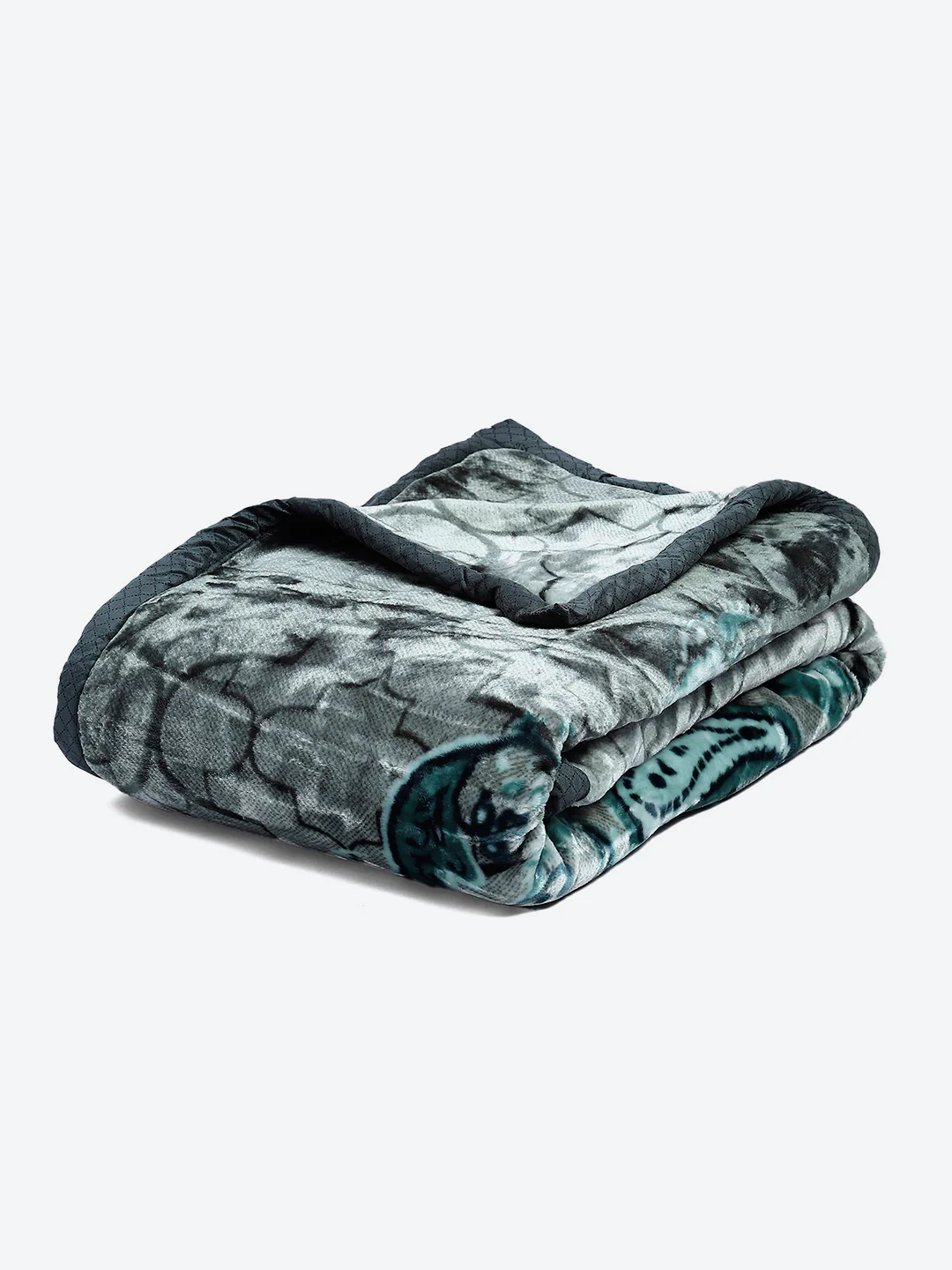 Printed Double Bed Reversible Blanket 2 Ply, 871 GSM, 4.6 kg (Moonvalley) - Image 5