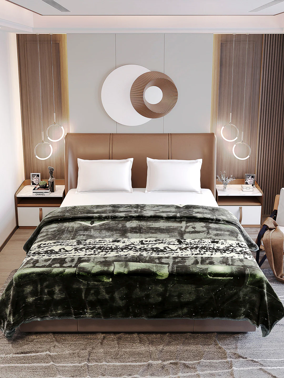 Printed Double Bed Reversible Blanket 2 Ply, 872 GSM, 4.6 kg (Moonvalley) - Image 3