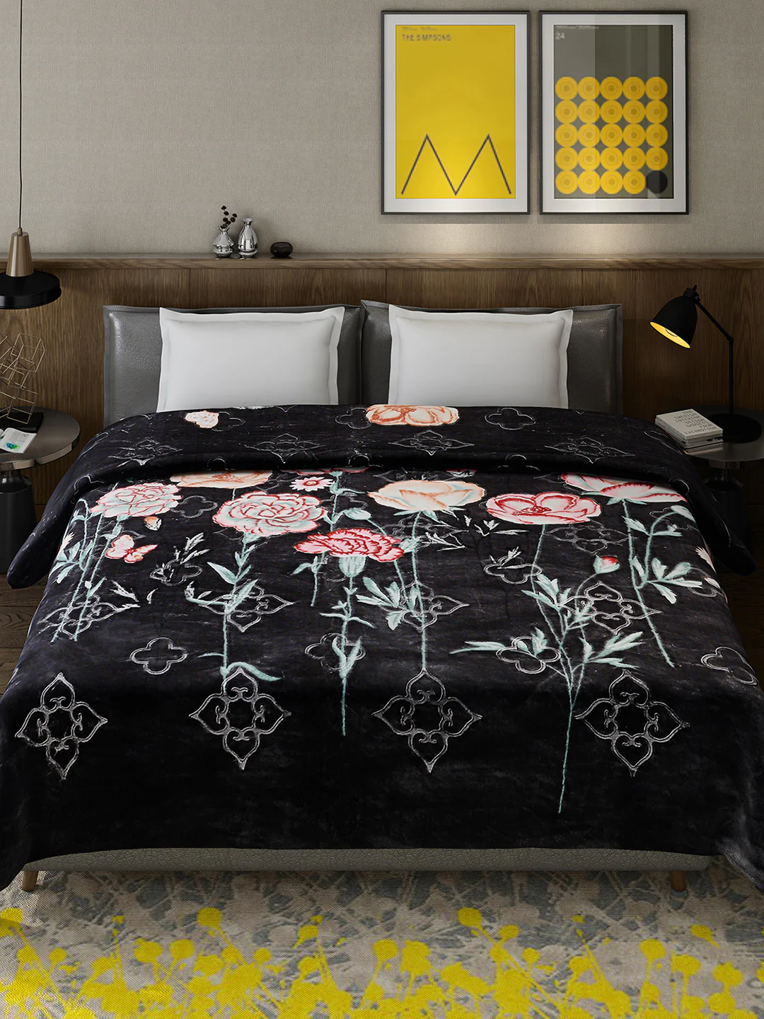 Printed Double Bed Reversible Blanket 2 Ply, 910 GSM, 4.8 kg (Vista) - Image 3