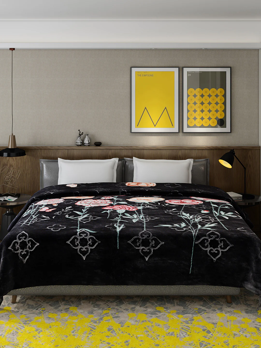 Printed Double Bed Reversible Blanket 2 Ply, 910 GSM, 4.8 kg (Vista) - Image 4
