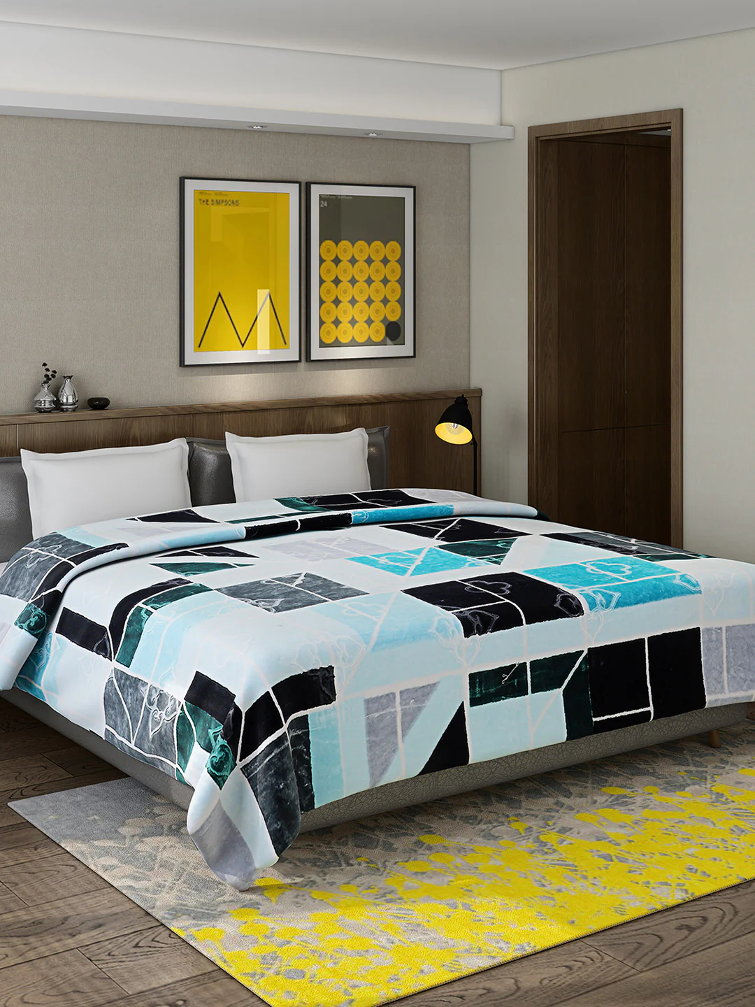 Printed Double Bed Reversible Blanket 2 Ply, 910 GSM, 4.8 kg (Vista) - Image 2