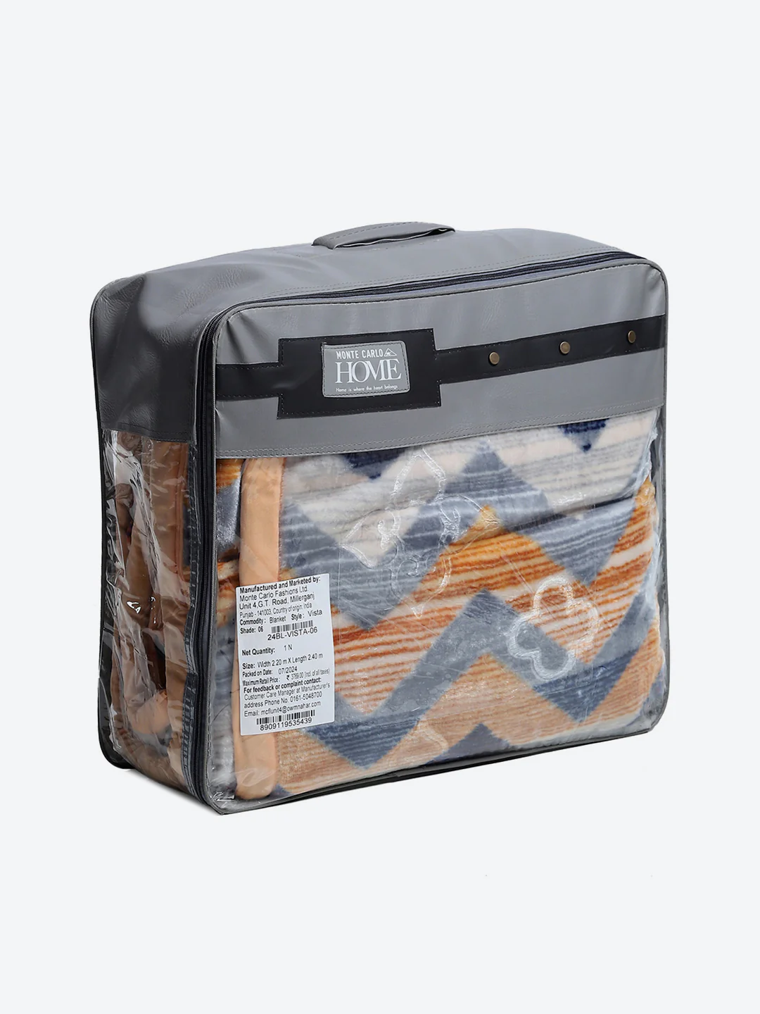 Printed Double Bed Reversible Blanket 2 Ply, 910 GSM, 4.8 kg (Vista) - Image 8