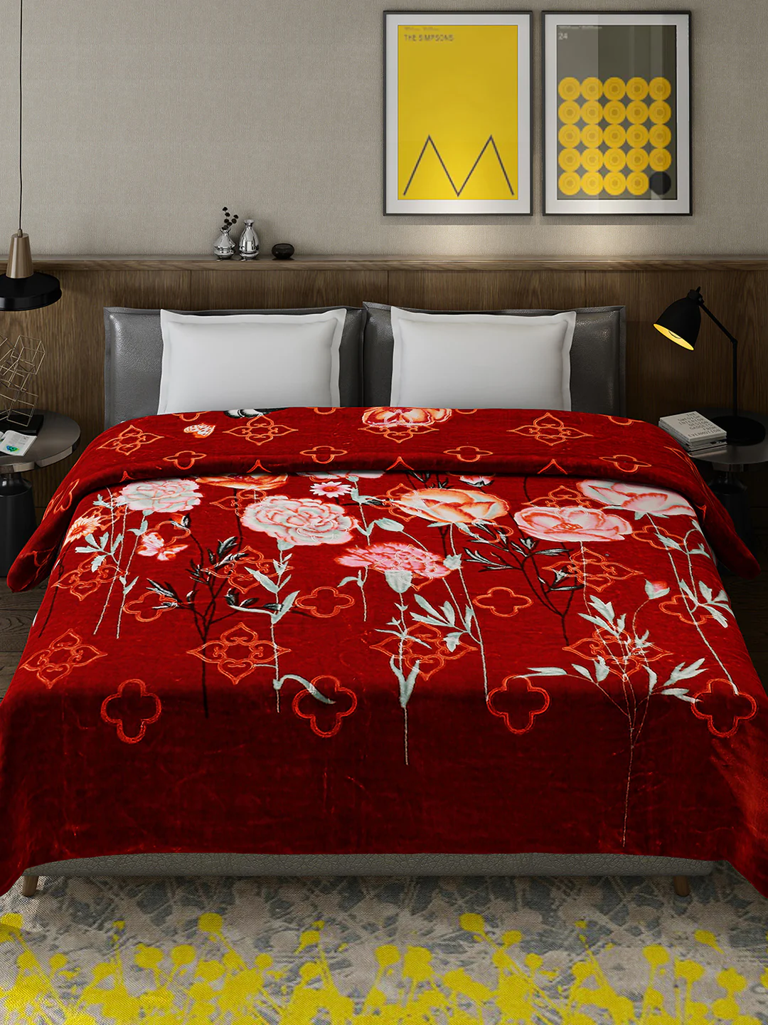 Printed Double Bed Reversible Blanket 2 Ply, 910 GSM, 4.8 kg (Vista) - Image 3