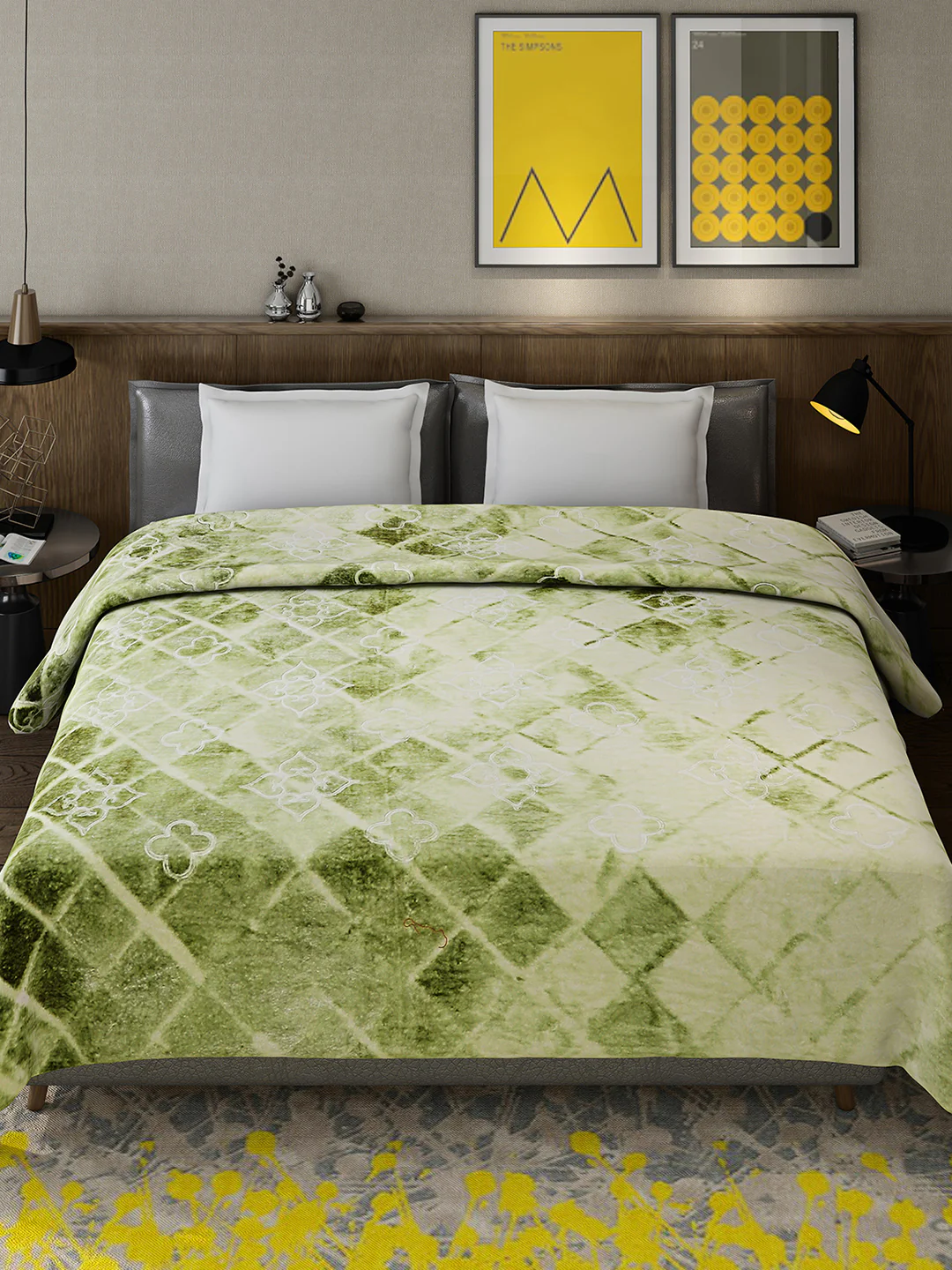 Printed Double Bed Reversible Blanket 2 Ply, 910 GSM, 4.8 kg (Vista) - Image 3