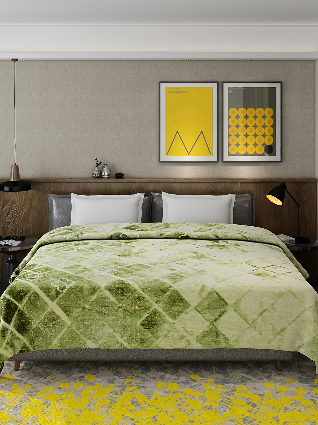Printed Double Bed Reversible Blanket 2 Ply, 910 GSM, 4.8 kg (Vista) - Image 4