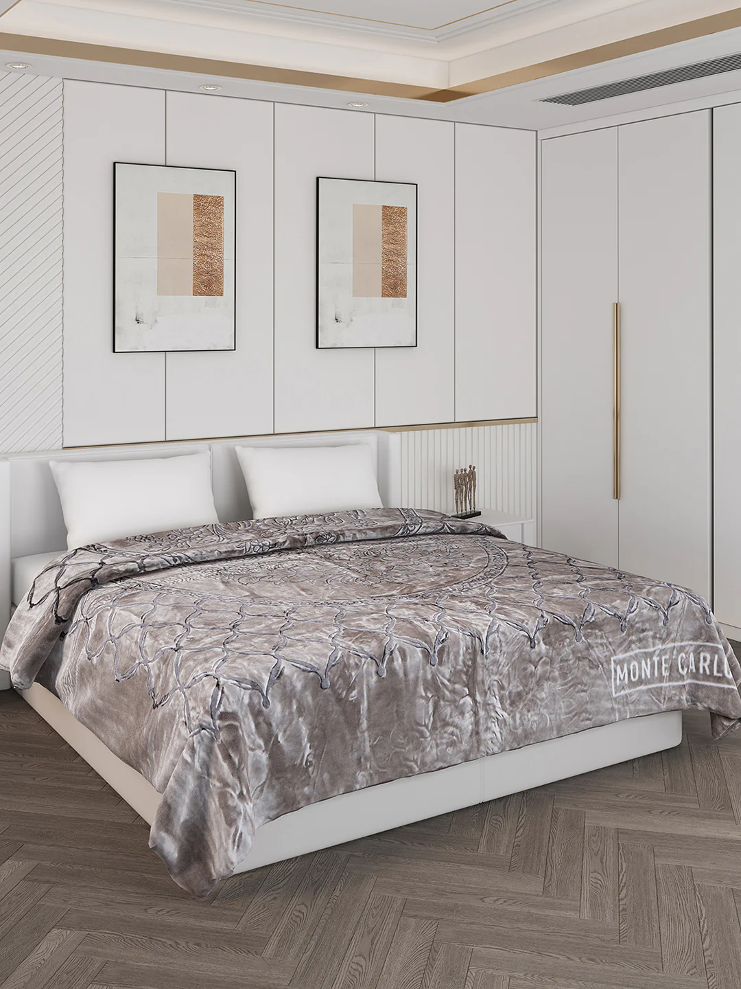 Printed Double Bed Reversible Blanket 2 Ply, 947 GSM, 5 kg (Rusty) - Image 2
