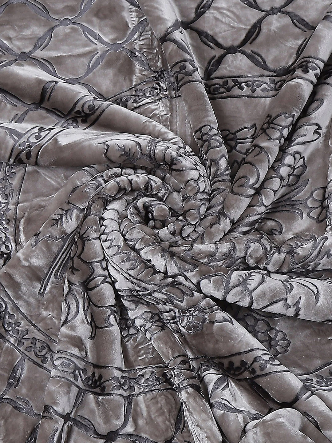Printed Double Bed Reversible Blanket 2 Ply, 947 GSM, 5 kg (Rusty) - Image 7