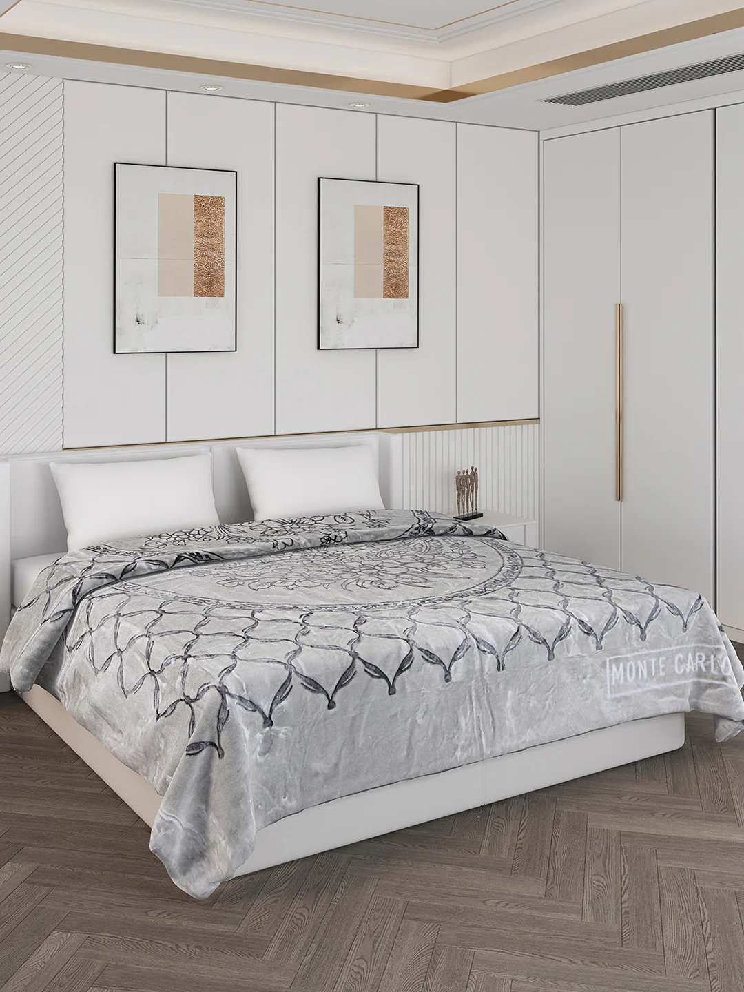 Printed Double Bed Reversible Blanket 2 Ply, 947 GSM, 5 kg (Rusty) - Image 2
