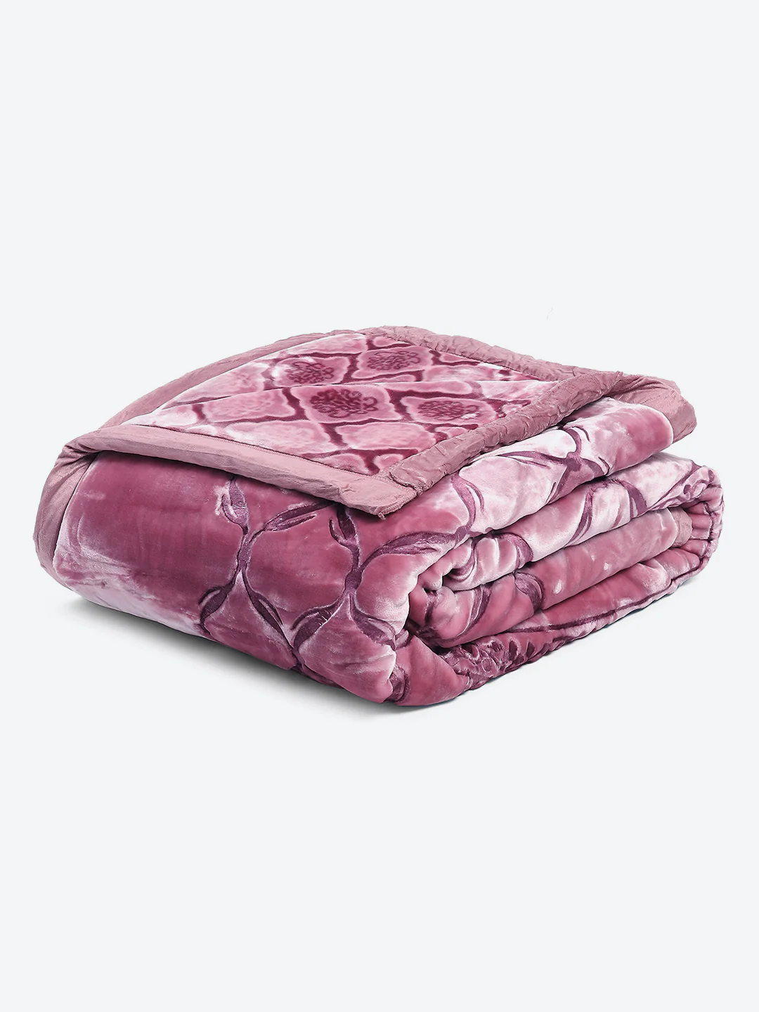 Printed Double Bed Reversible Blanket 2 Ply, 947 GSM, 5 kg (Rusty) - Image 5