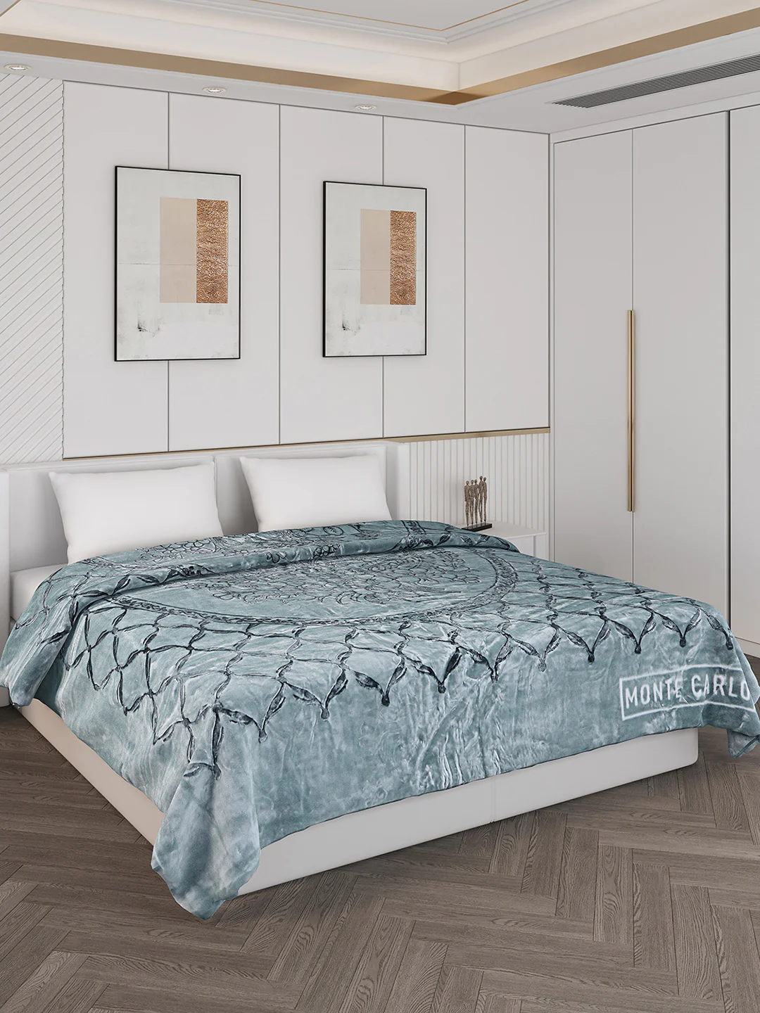 Printed Double Bed Reversible Blanket 2 Ply, 947 GSM, 5 kg (Rusty) - Image 2