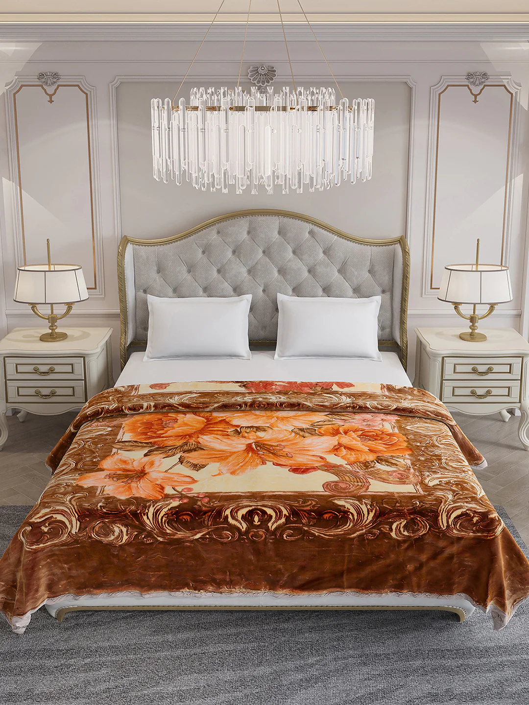 Printed Double Bed Reversible Blanket 3 Ply, 1516 GSM, 8 kg (Superimo) - Image 3