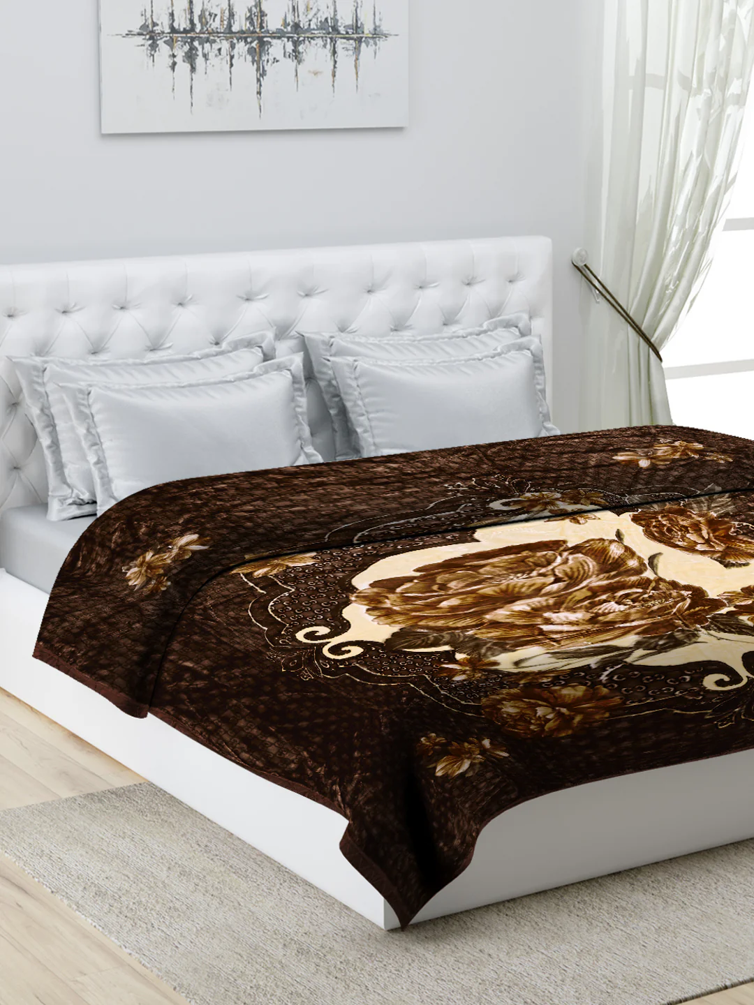 Printed Double Bed Blanket for Heavy Winter -1 Ply - Image 9