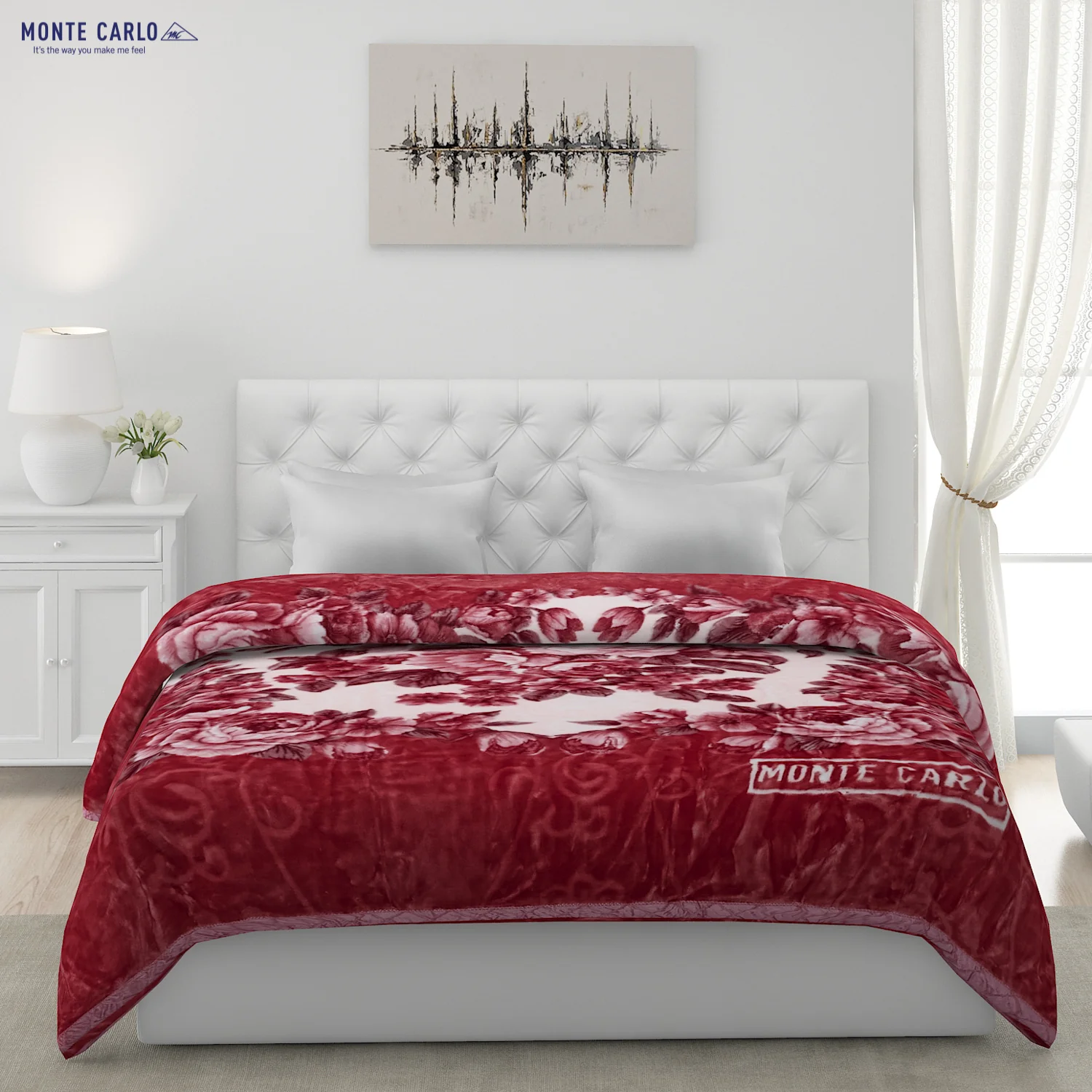 Printed Double Bed Blanket for Heavy Winter -2 Ply - Image 2