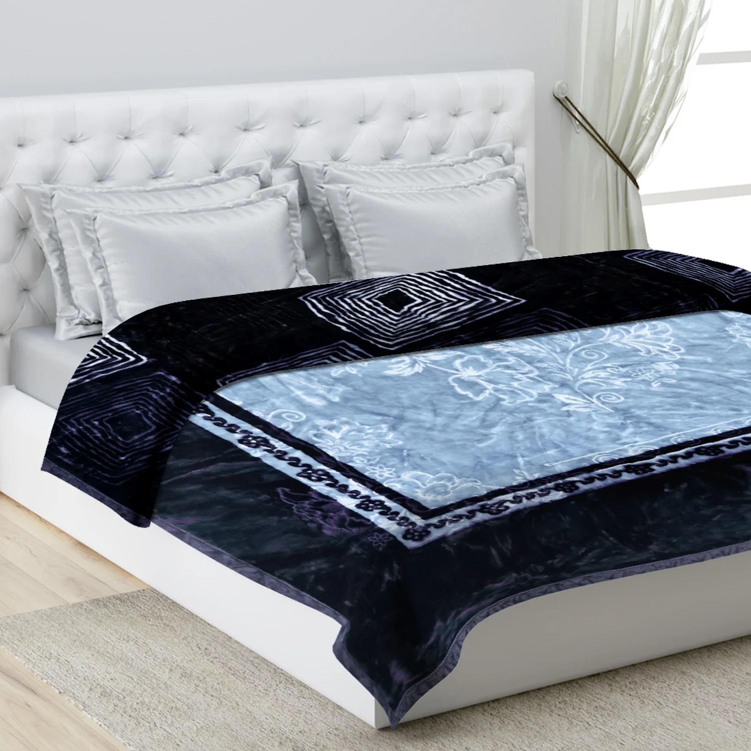 Printed Double Bed Blanket for Heavy Winter -2 Ply - Image 11