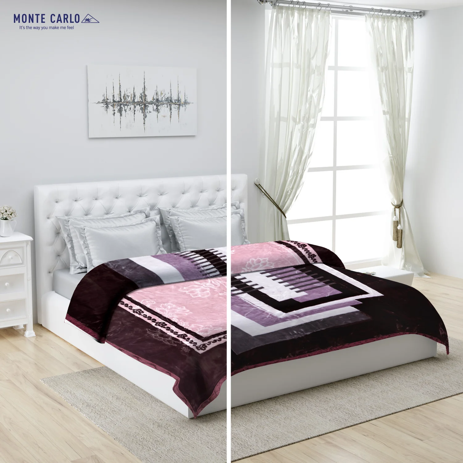 Printed Double Bed Blanket for Heavy Winter -2 Ply - Image 2