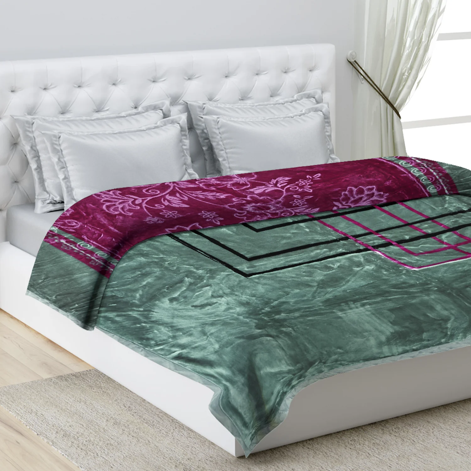 Printed Double Bed Blanket for Heavy Winter -2 Ply - Image 11