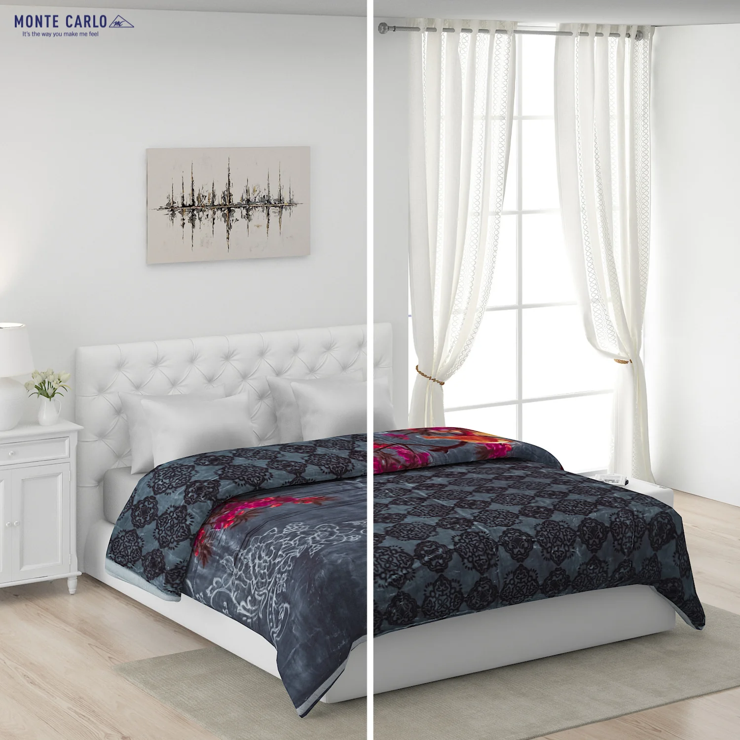 Printed Double Bed Blanket for Heavy Winter -2 Ply - Image 2