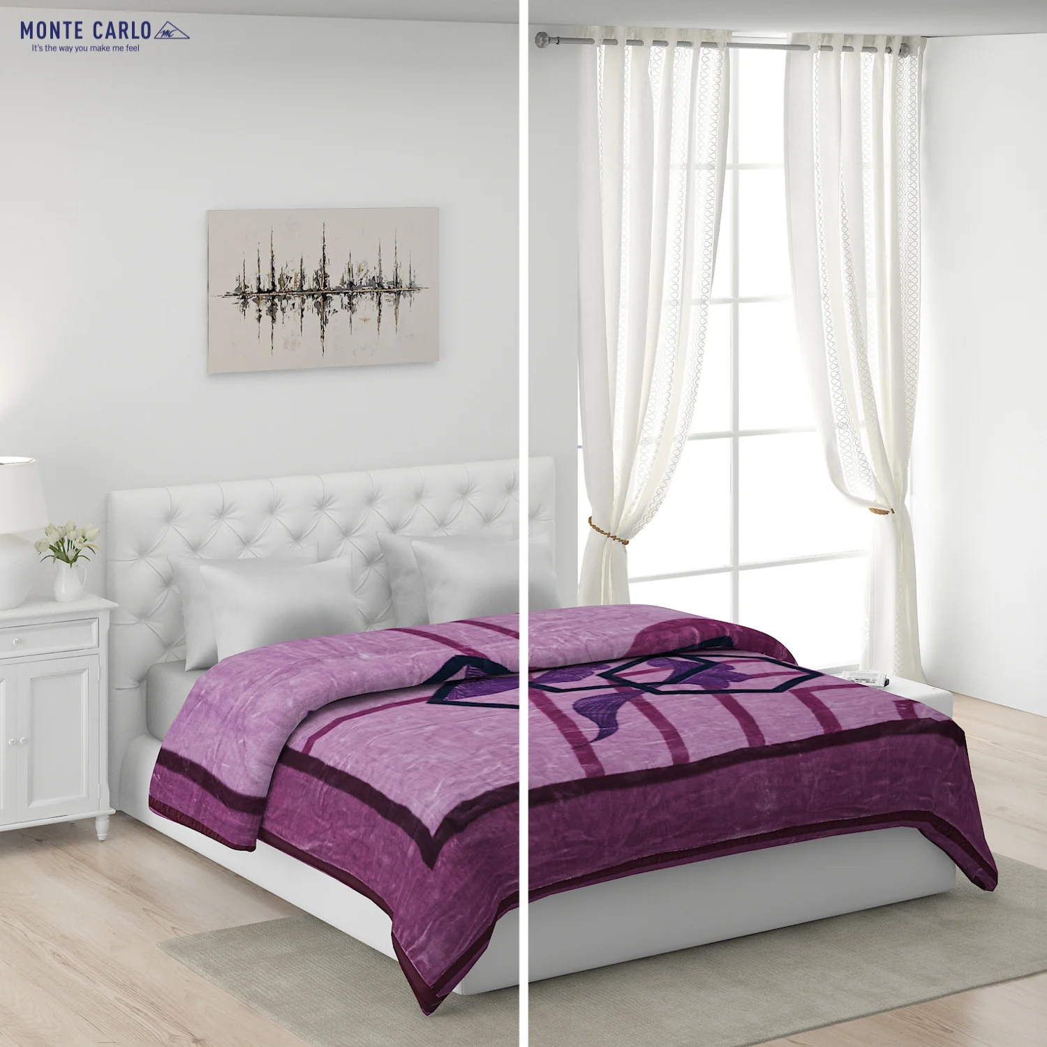 Printed Double Bed Blanket for Heavy Winter -2 Ply - Image 2