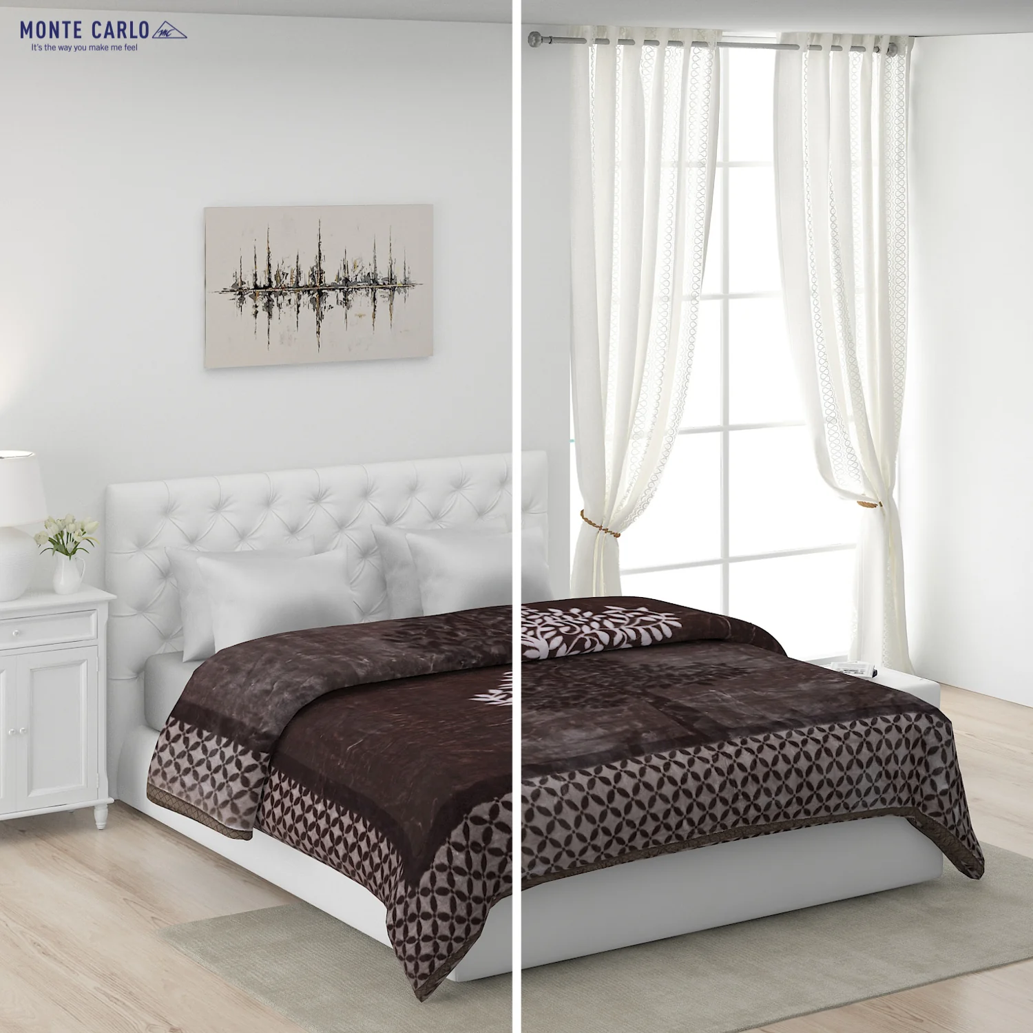 Printed Double Bed Blanket for Heavy Winter -2 Ply - Image 2
