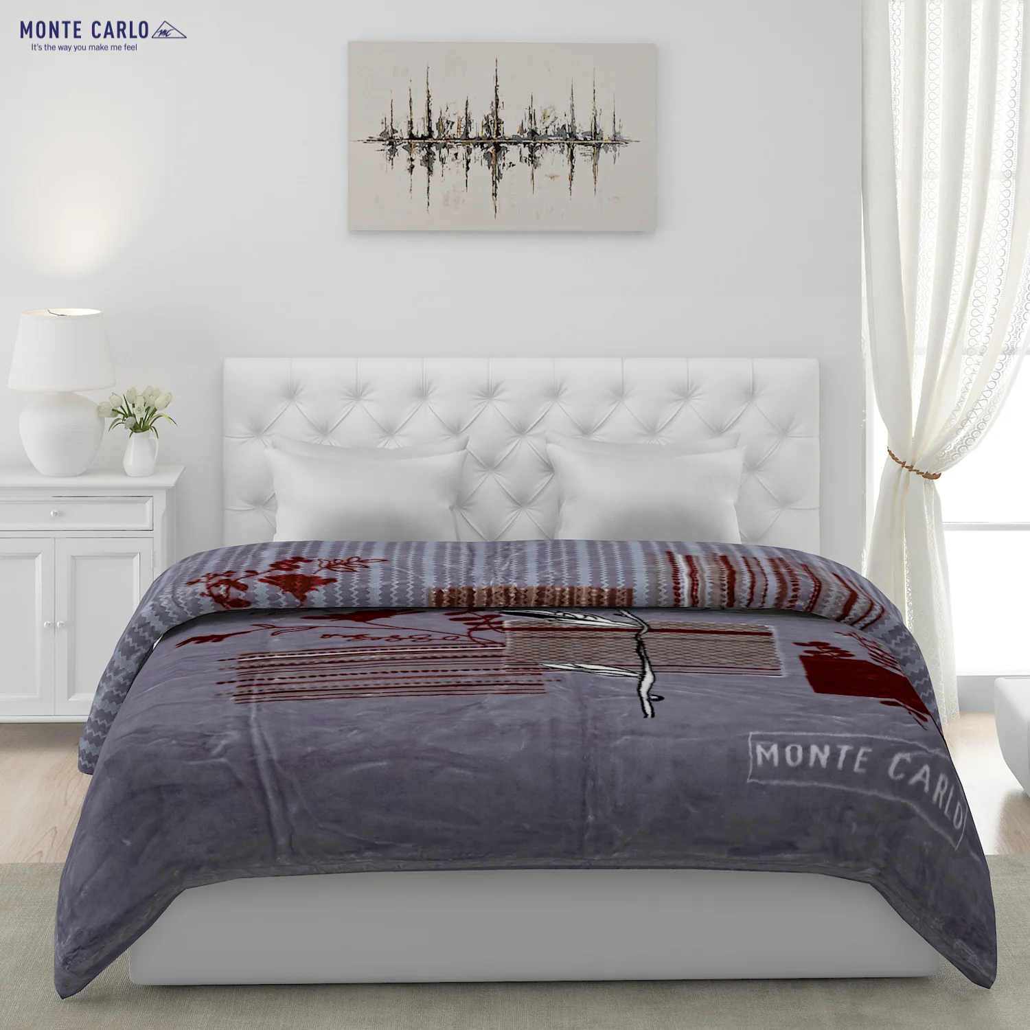 Printed Double Bed Blanket for Heavy Winter -2 Ply - Image 3