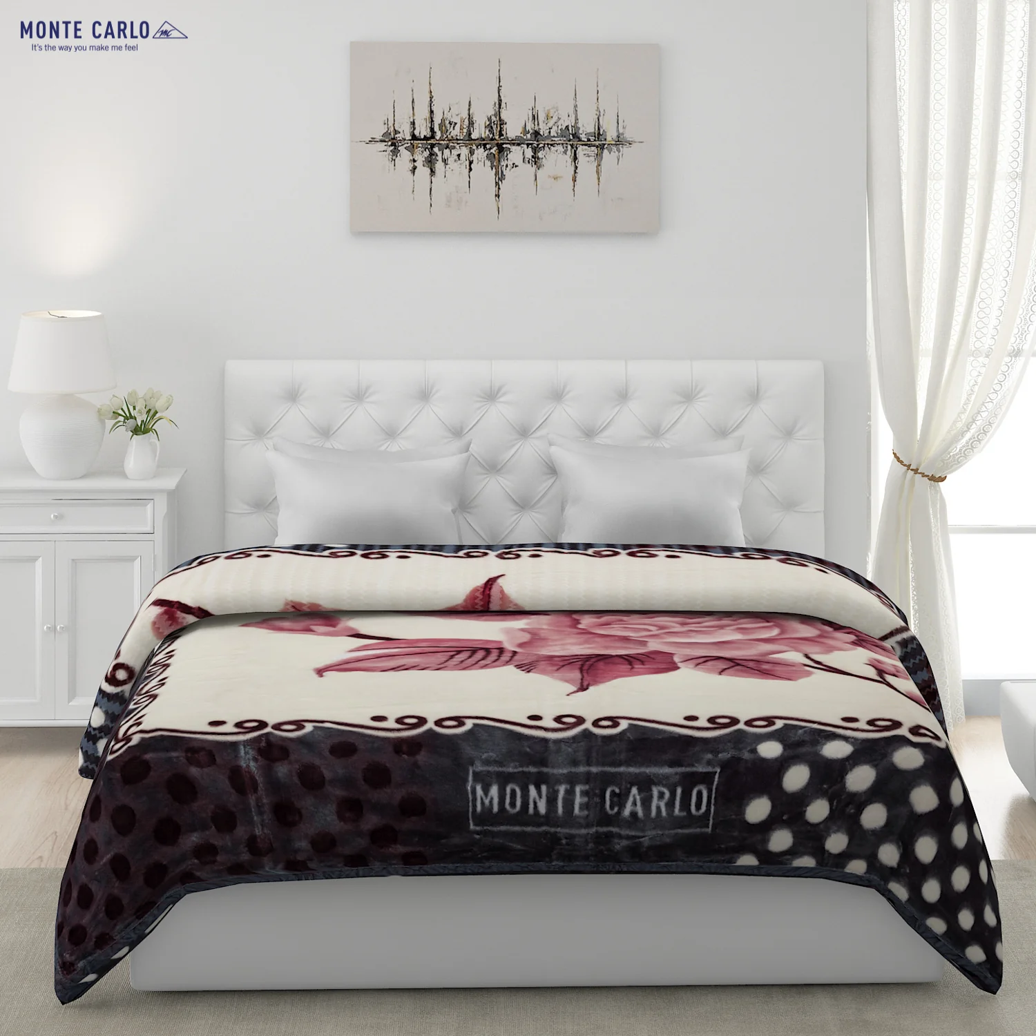 Printed Double Bed Blanket for Heavy Winter -2 Ply - Image 2