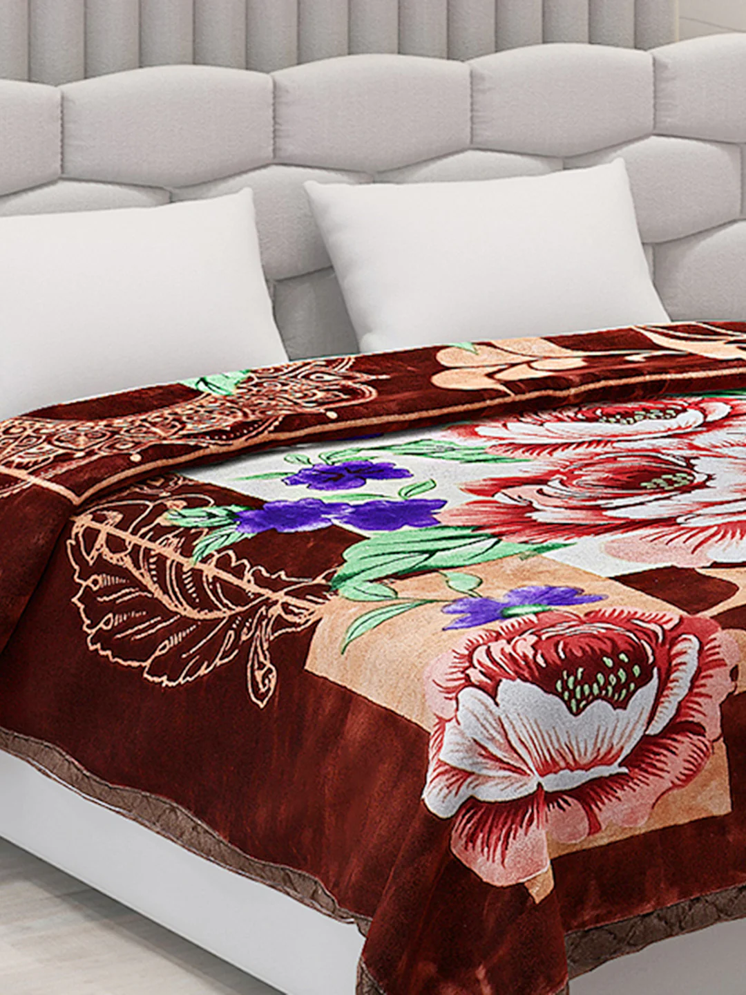Printed Double Bed Blanket for Heavy Winter -2 Ply - Image 4