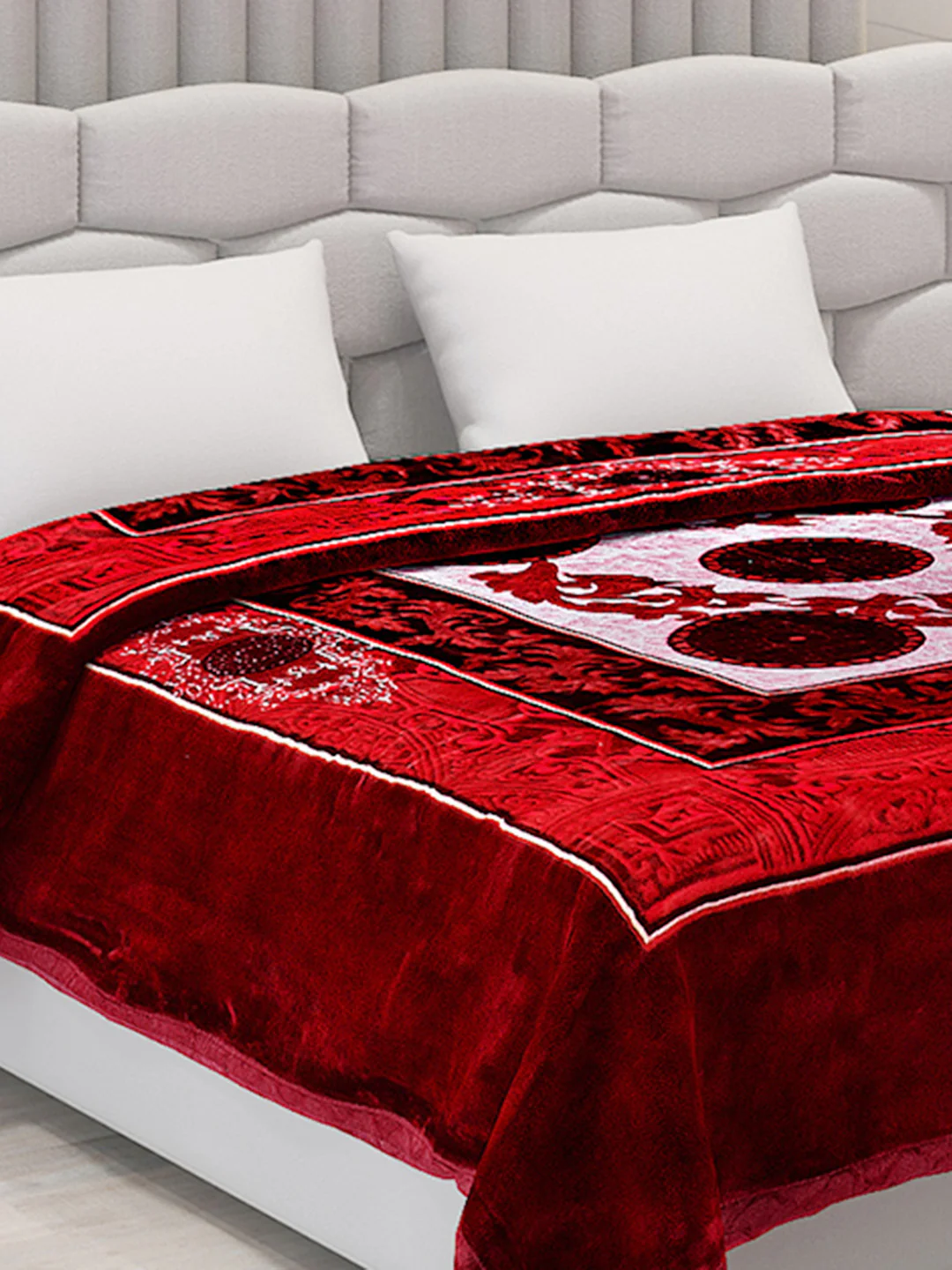 Printed Double Bed Blanket for Heavy Winter -2 Ply - Image 4