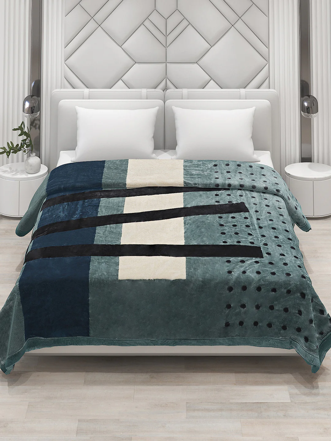 Printed Double Bed Blanket for Heavy Winter -2 Ply - Image 2