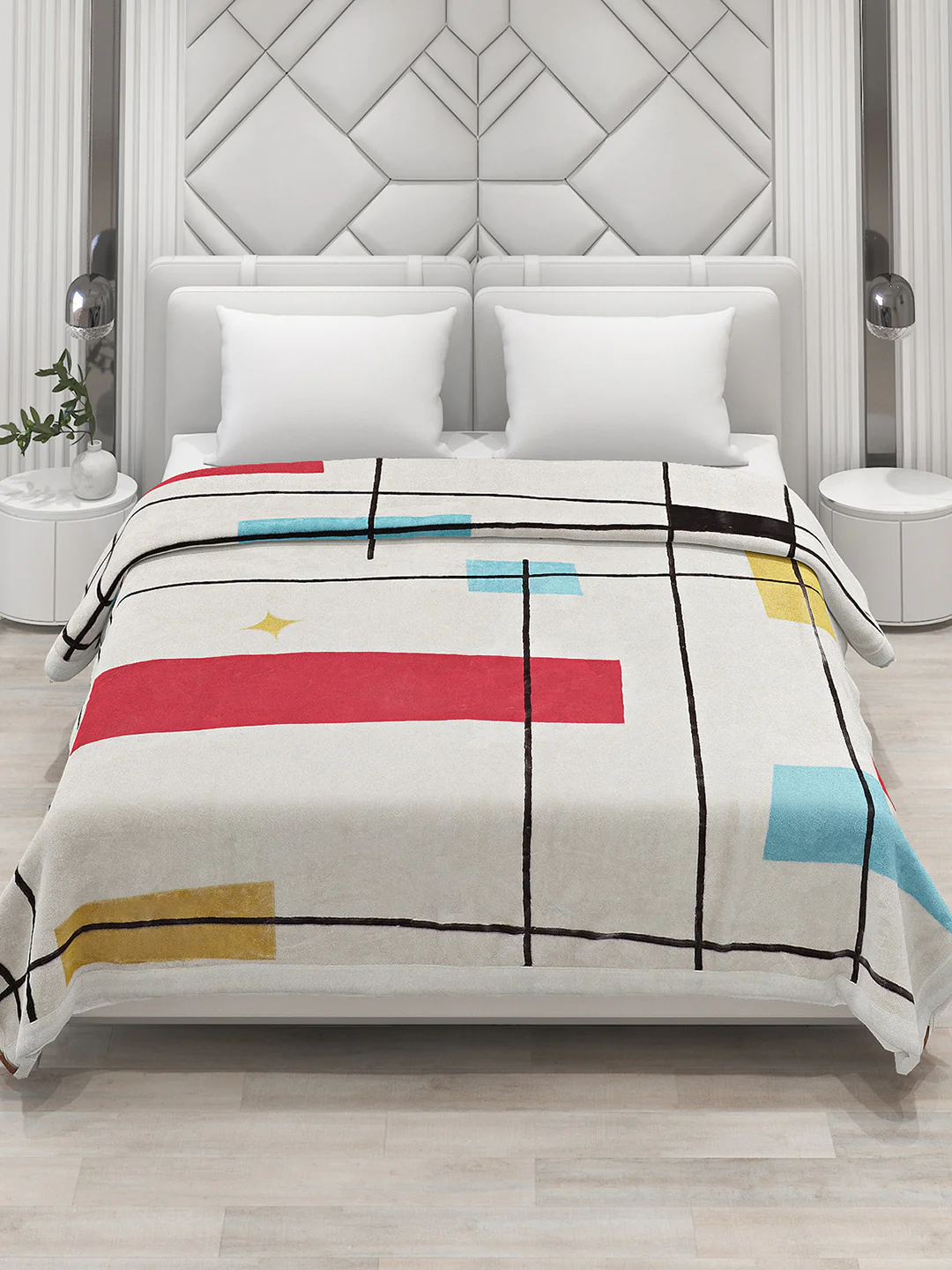Printed Double Bed Blanket for Heavy Winter -2 Ply - Image 2