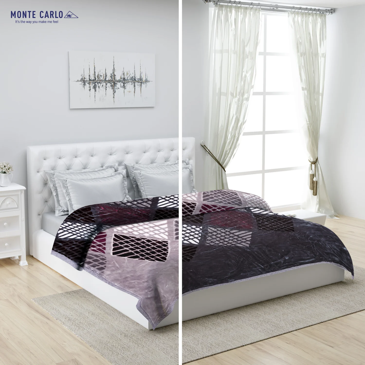 Printed Double Bed Blanket for Heavy Winter -2 Ply - Image 2