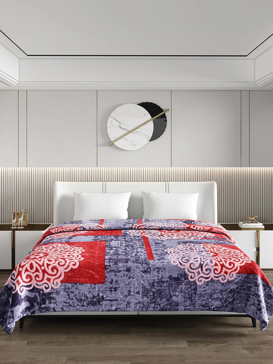 Printed Double Bed Blanket for Heavy Winter -2 Ply - Image 2