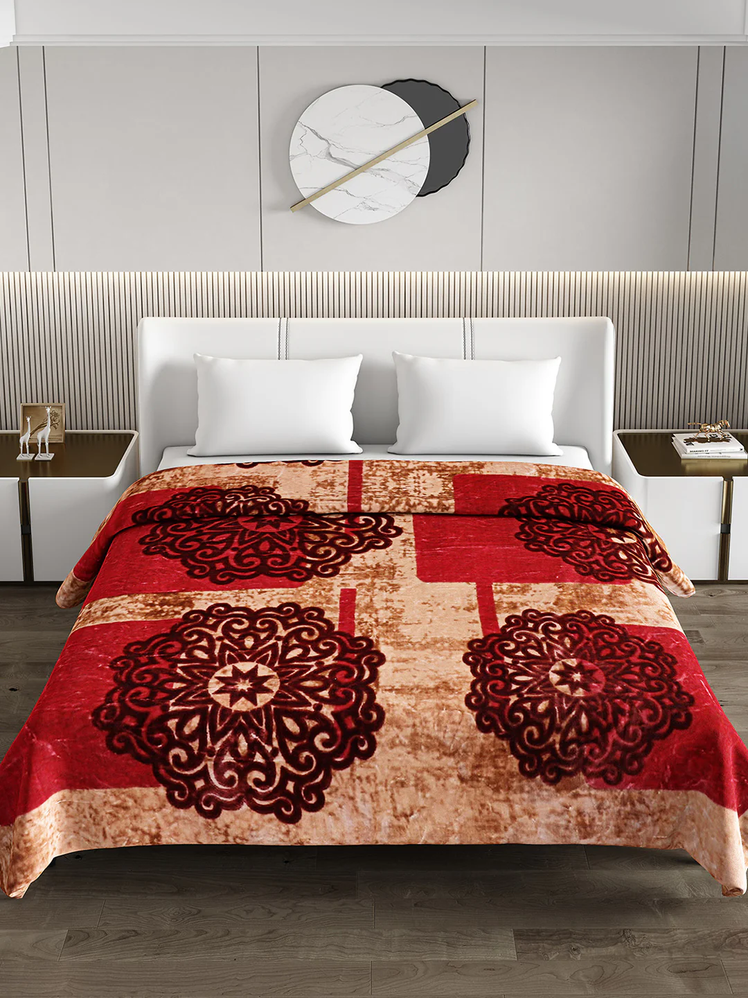 Printed Double Bed Blanket for Heavy Winter -2 Ply - Image 3