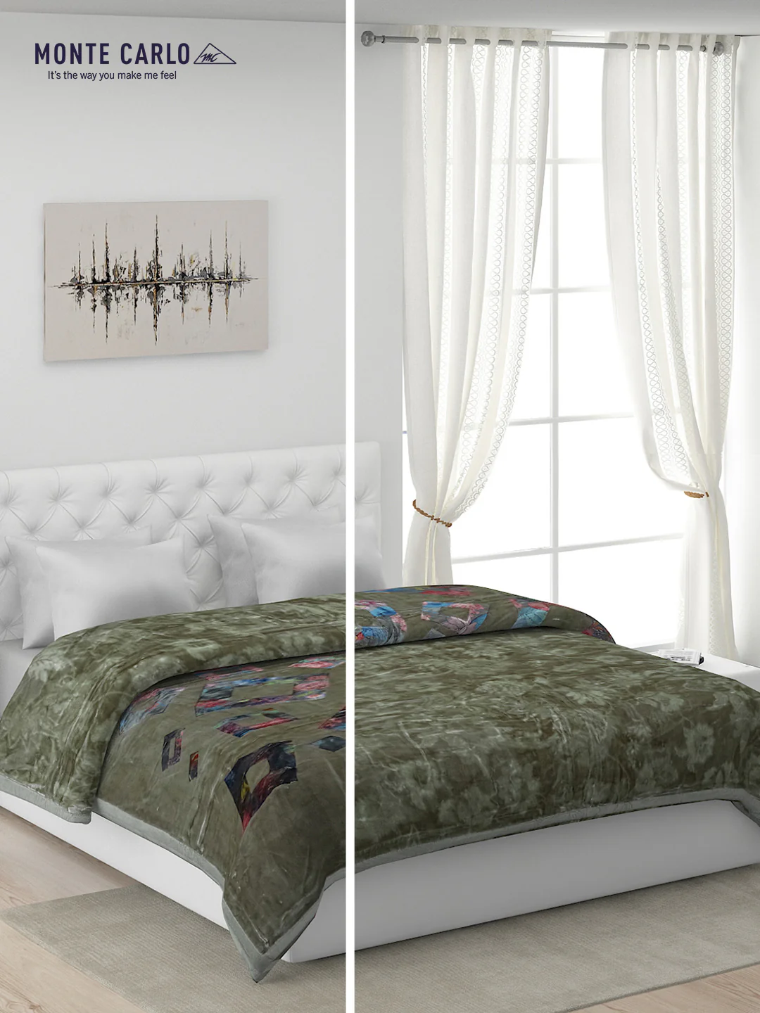 Printed Double Bed Blanket for Heavy Winter -2 Ply - Image 2