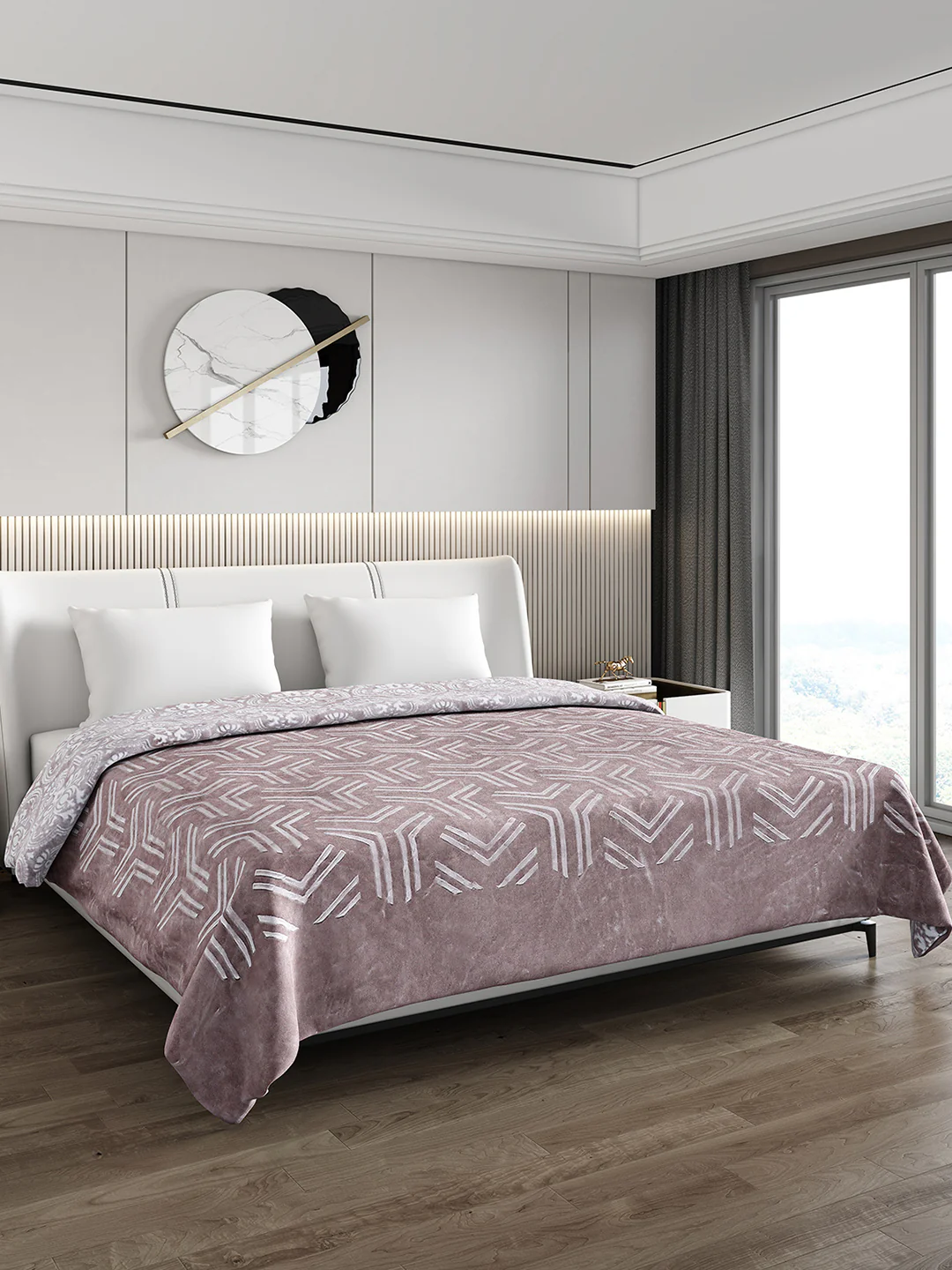 Printed Double Bed Blanket for Heavy Winter -2 Ply - Image 4