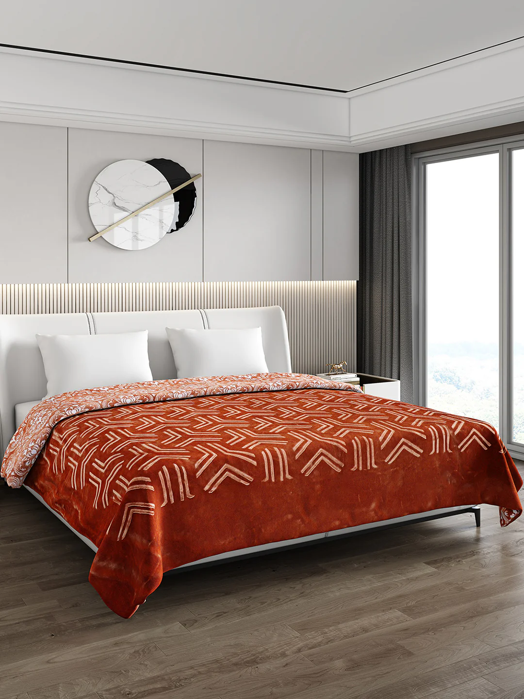 Printed Double Bed Blanket for Heavy Winter -2 Ply - Image 4