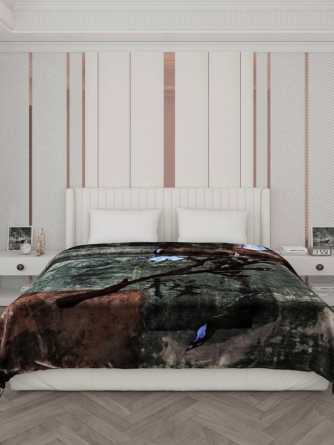 Printed Double Bed Blanket for Heavy Winter -2 Ply - Image 2