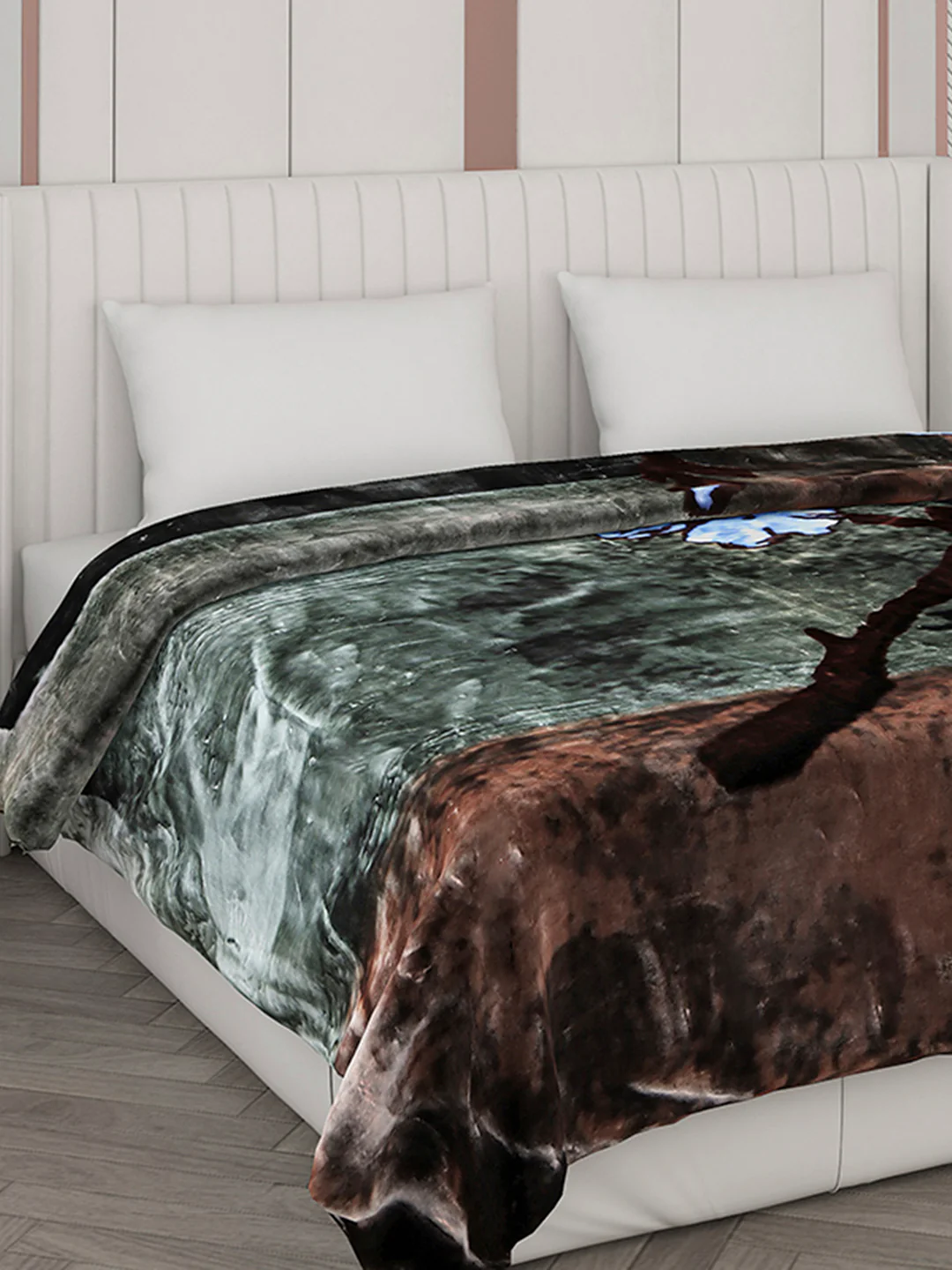 Printed Double Bed Blanket for Heavy Winter -2 Ply - Image 4