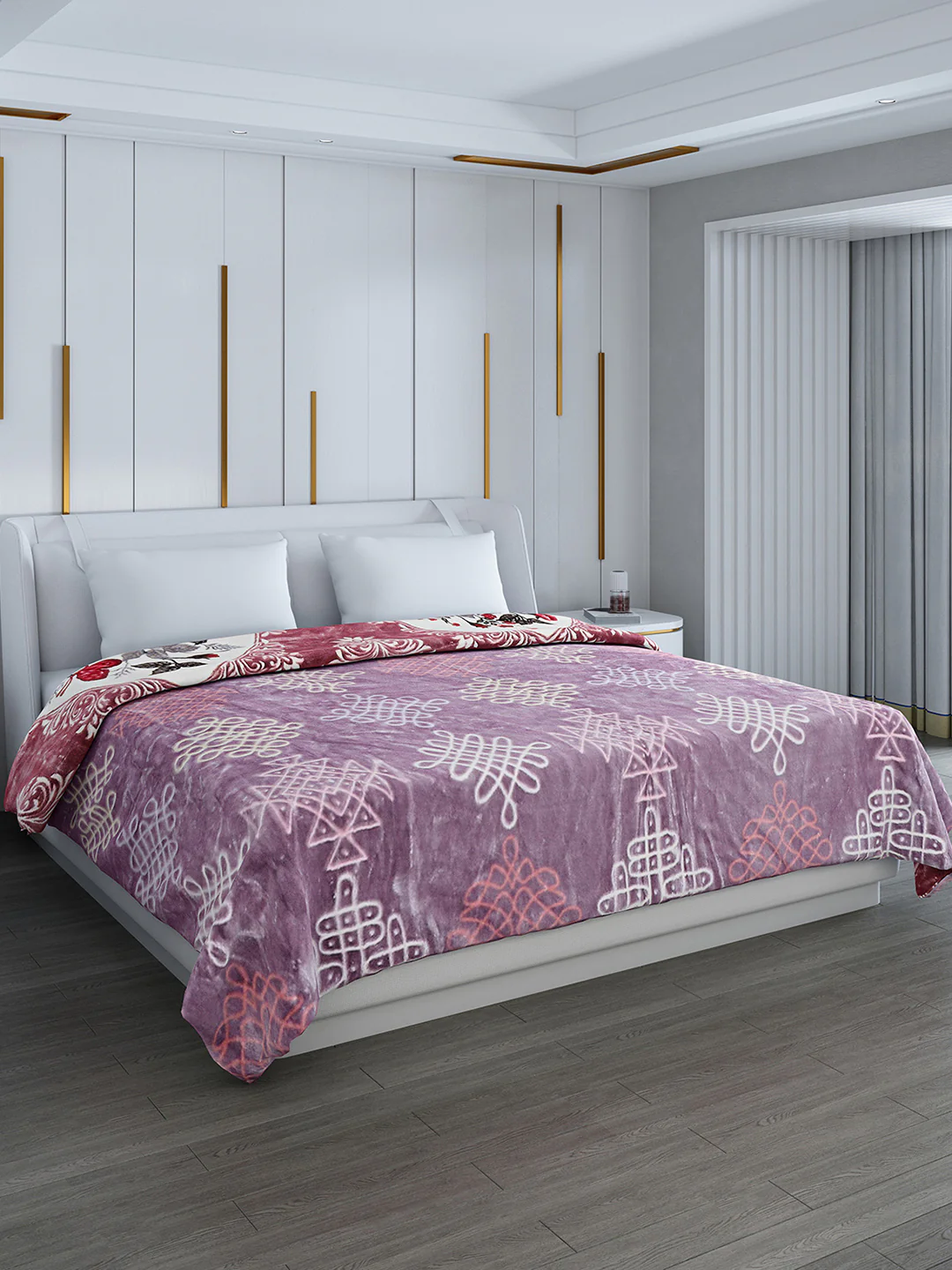Printed Double Bed Blanket for Heavy Winter -2 Ply - Image 4