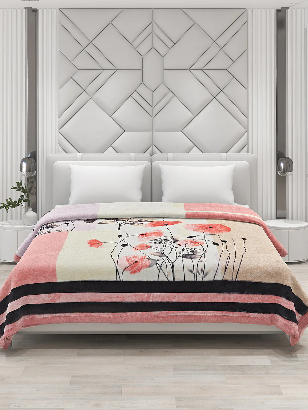 Printed Double Bed Blanket for Heavy Winter -3 Ply - Image 3