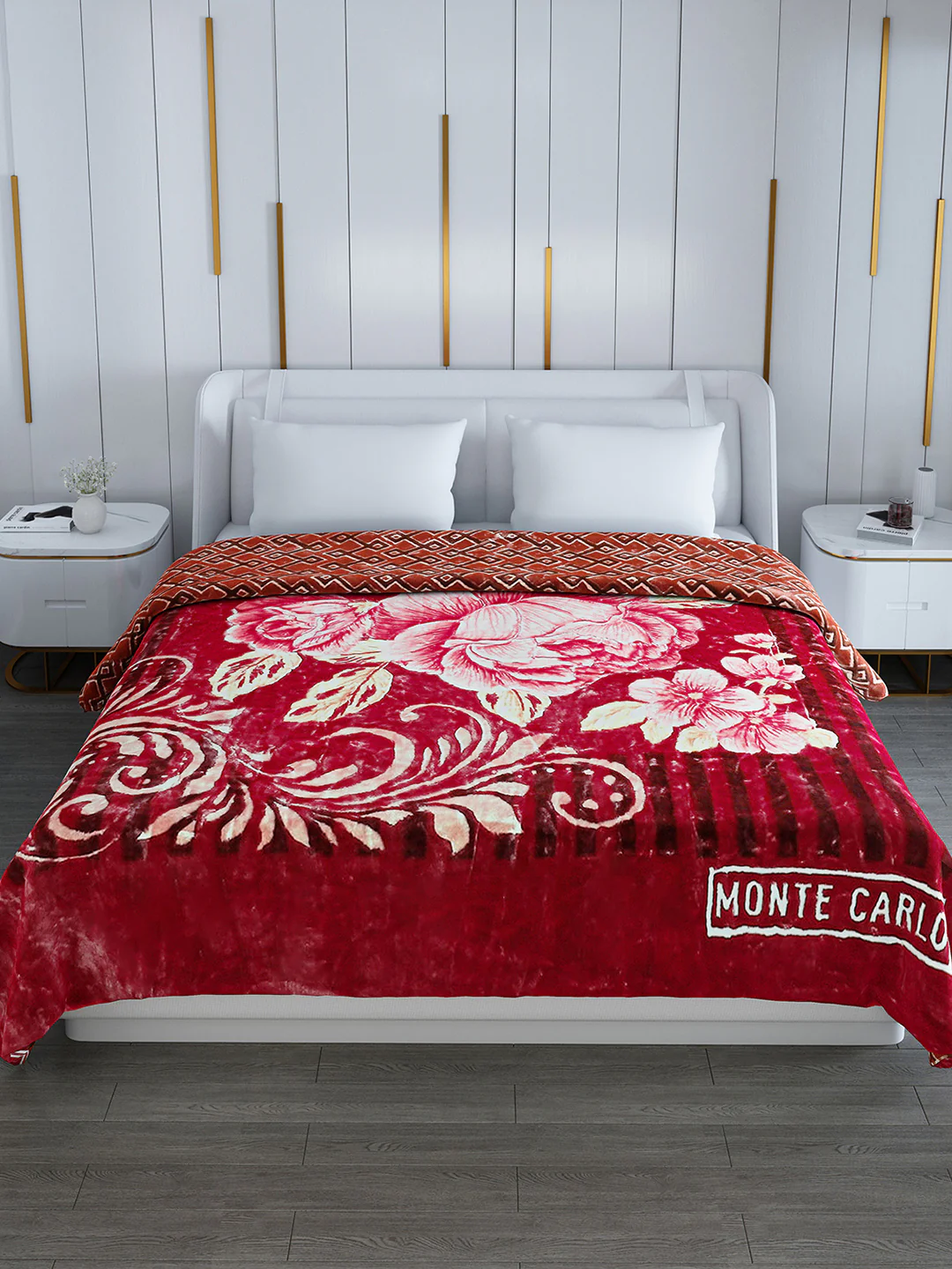 Printed Double Bed Blanket for Heavy Winter -3 Ply - Image 3