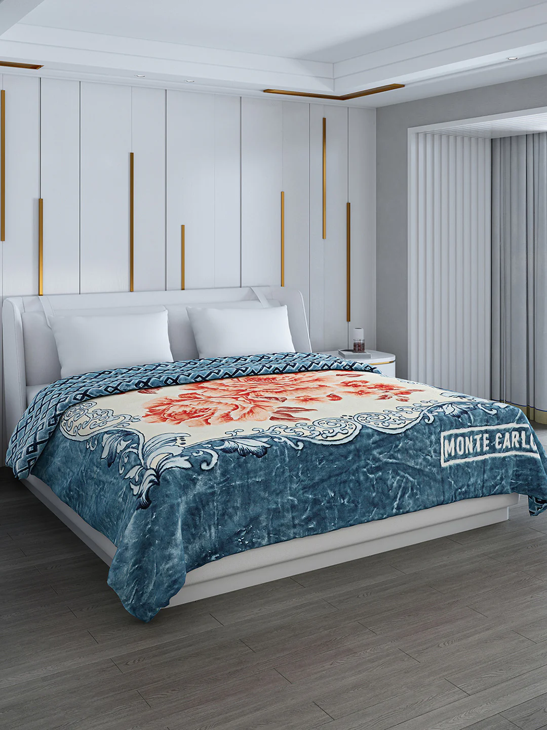Printed Double Bed Blanket for Heavy Winter -3 Ply - Image 4